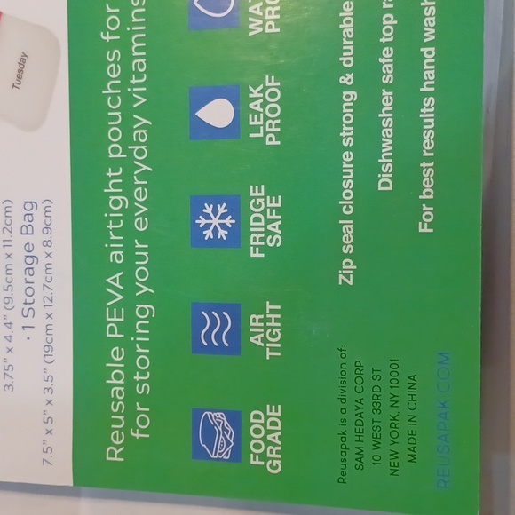 REUSAPAK Reusable 7 daily purpose pouches with storage bag. Set of 8 - Picture 7 of 10